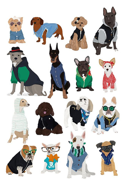 Cool Dogs Poster Print - Hanna Melin