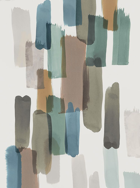 Colourful Brush Strokes I Blue Version Poster Print - Studio PI