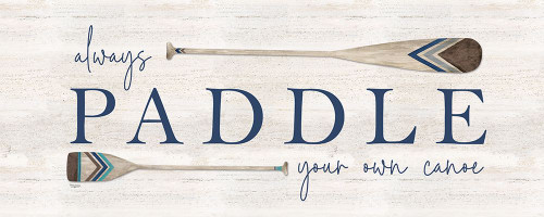 Wake at the Lake panel II-Paddle Your Own Canoe Poster Print - Tara Reed