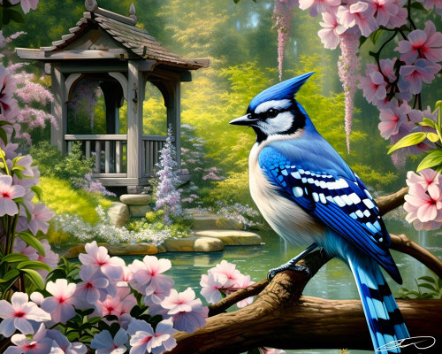 Bluejay Gardens 2 Poster Print - Stewart