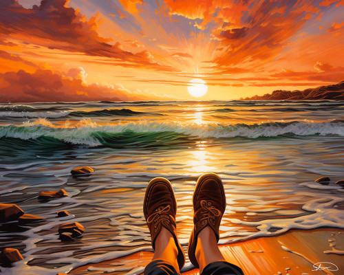 Vacation On The Beach Poster Print - Stewart