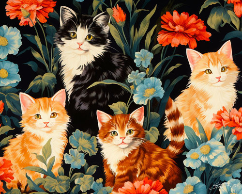 Kittens Poster Print - Stewart