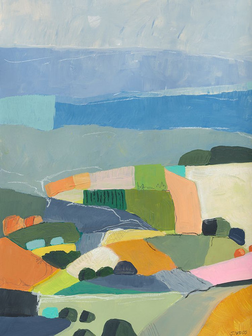 Color Block Hills Poster Print - Jan Weiss