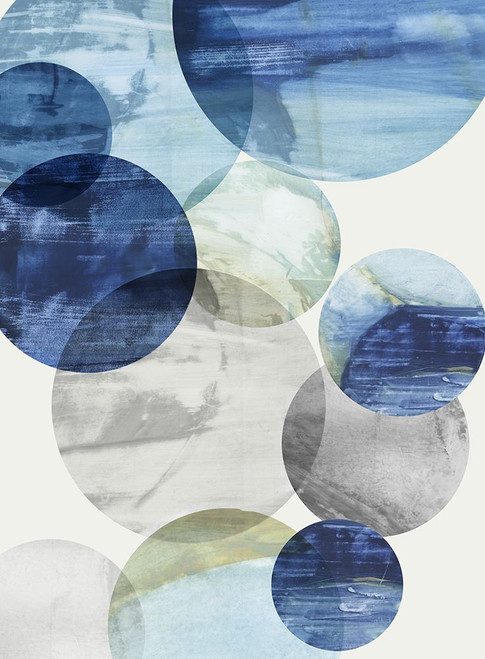 Blue Orbs in Motion II Poster Print - Tom Reeves