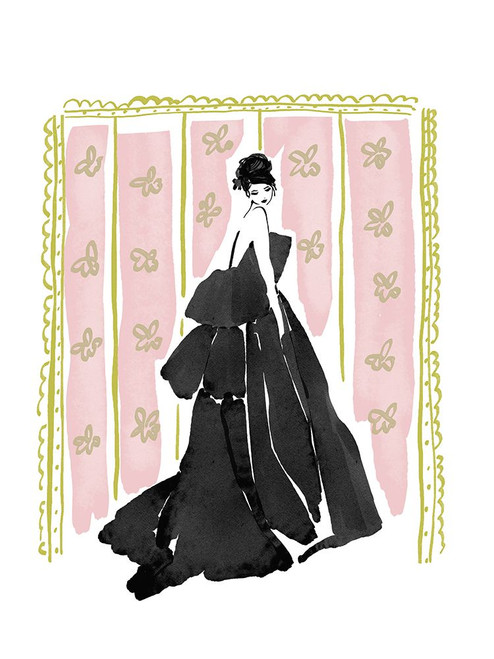 Pink Wall Lady 2 Poster Print - Leah Straatsma