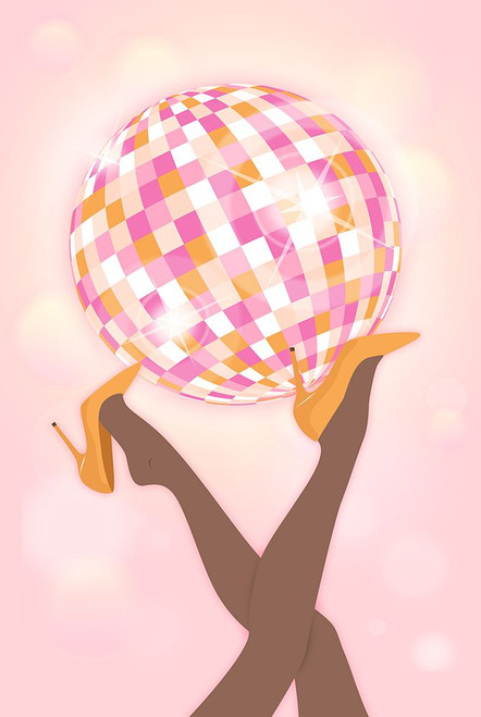 Pink Disco Girl Poster Print - Martina Pavlova