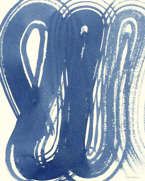 Macrame Blue V Poster Print - Vanna Lam