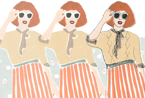 Fashion Vignette Collection A Poster Print - June Erica Vess