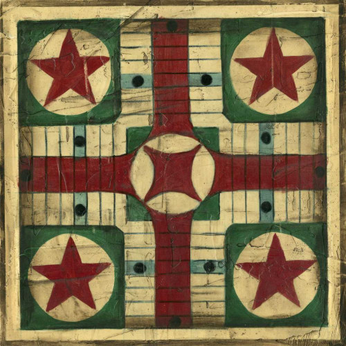 Small Antique Parcheesi Poster Print - Ethan Harper