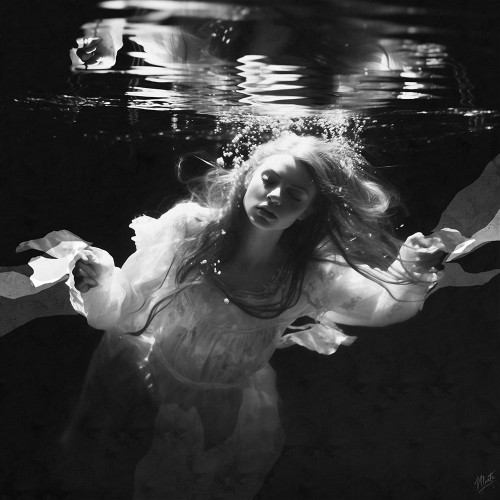 B And W Photo mermaid II Poster Print - Marta Wiley