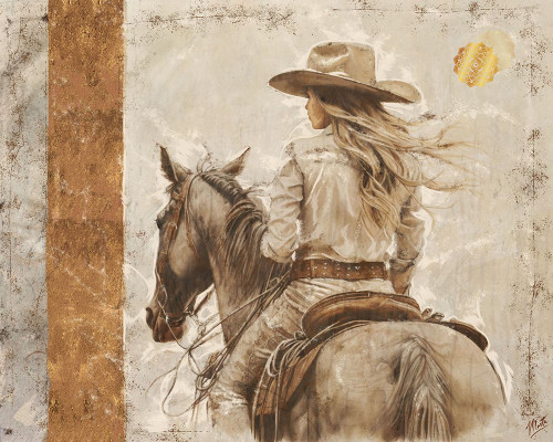 Cowgirl Gold Poster Print - Marta Wiley