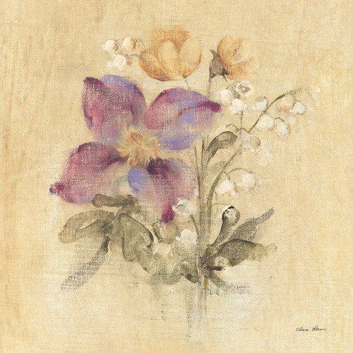 Clematis Nosegay Poster Print - Cheri Blum