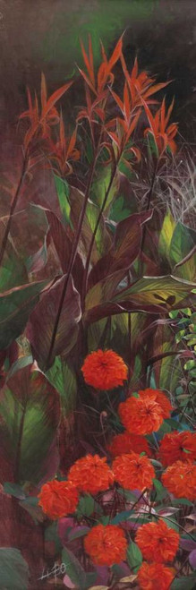 Dahlia Garden I Poster Print - Li Bo