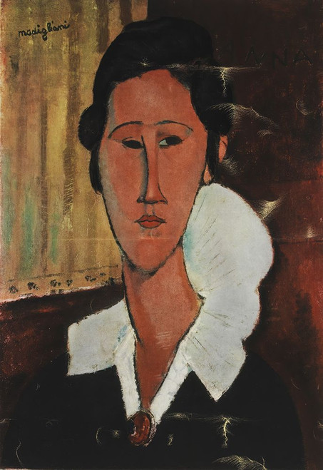 The Lady with the Collar 1919 Poster Print - Amedeo Modigliani