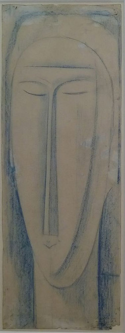 Study for a Head of a Woman 1911 Poster Print - Amedeo Modigliani