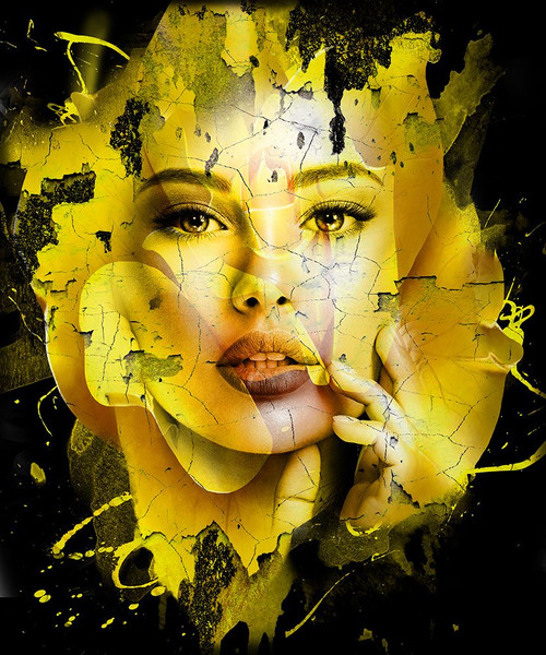 Yellow face Poster Print - Micha Baker