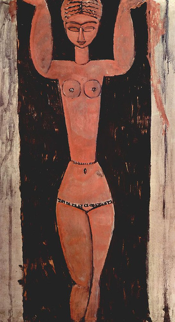 Standing Cariatide 1913 Poster Print - Amedeo Modigliani