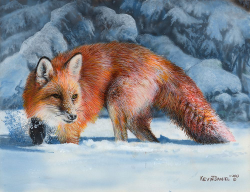 Fox At The Pines Poster Print - Kevin Daniel
