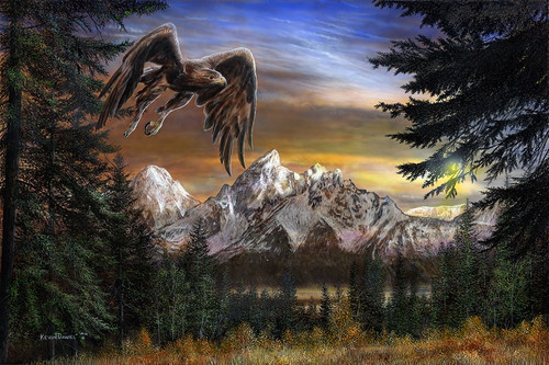 Golden Eagle Poster Print - Kevin Daniel