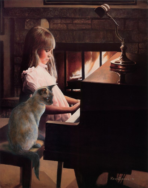 First Recital-cat Poster Print - Kevin Daniel