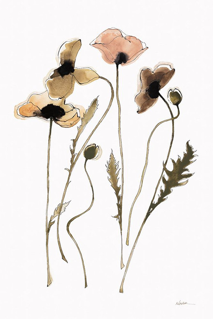 Autumn Orientals Vignette I Poster Print - Shirley Novak