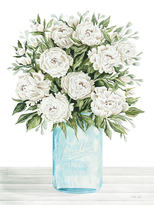 Peonies on White II Poster Print - Cindy Jacobs
