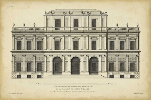 Vintage Facade I Poster Print - H. Hulsbergh