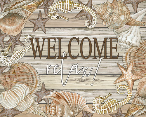 Beach Welcome and Relax Poster Print - Cindy Jacobs