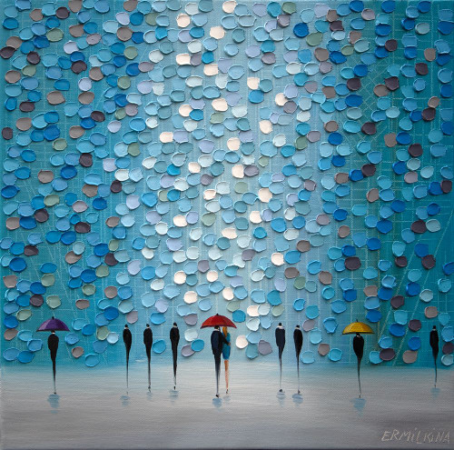 Tiny Umbrellas Poster Print - Ekaterina Ermilkina