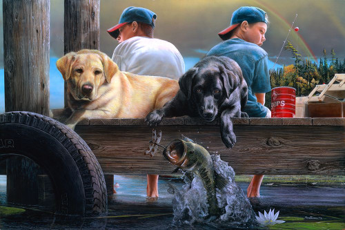 Whos Fishing Poster Print - Kevin Daniel