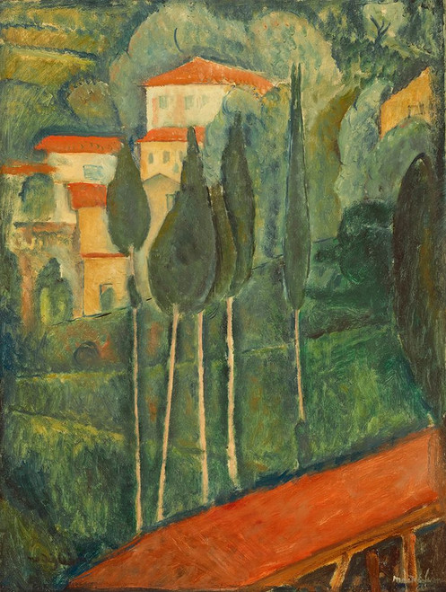 Noon Landscape 1919 Poster Print - Amedeo Modigliani
