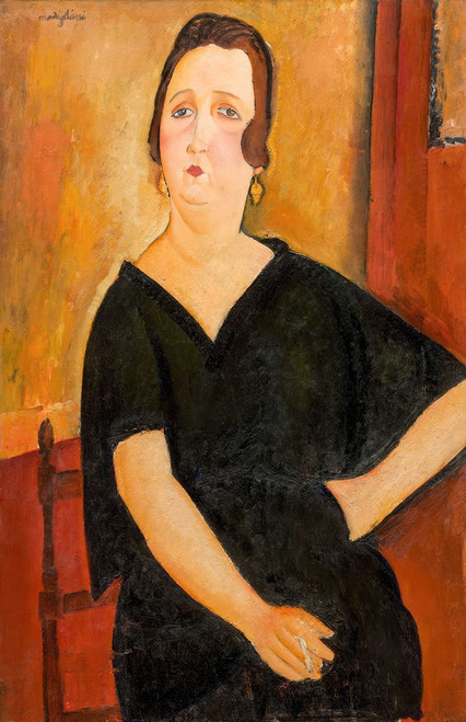 Madame Amedee Woman with Cigarette 1918 Poster Print - Amedeo Modigliani
