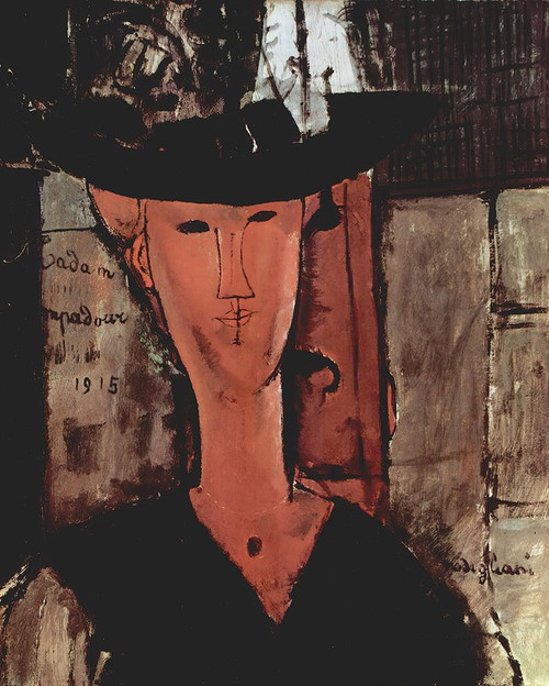 Madam Pompadour 1915 Poster Print - Amedeo Modigliani