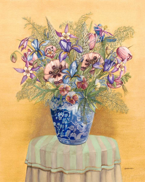 Bouquet in Asian Vase II Poster Print - Wendy Russell