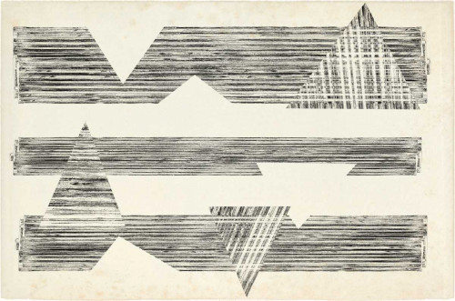 Stagger Triangles I Poster Print - Jennifer Goldberger