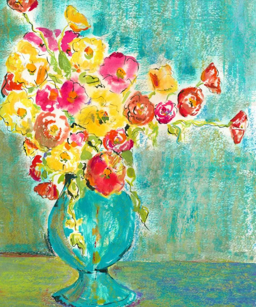 Pastel Vase I Poster Print - Julia Minasian