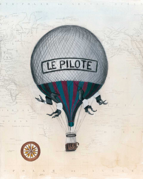 Vintage Hot Air Balloons II Poster Print - Naomi McCavitt