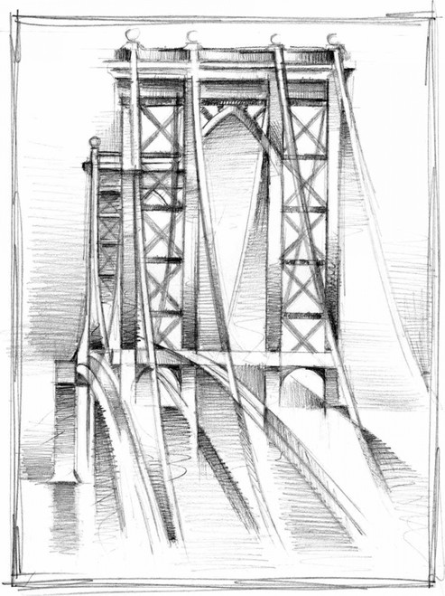Art Deco Bridge Study I Poster Print - Ethan Harper