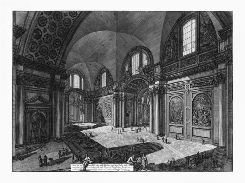 Veduta interna della Chiesa della Madonna Poster Print - Piranesi
