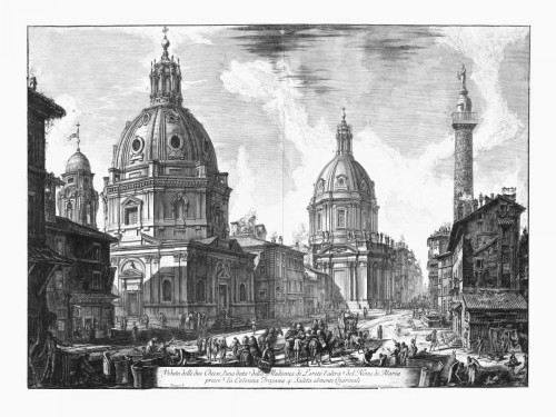 Veduta della du Chiese della Madonna Poster Print - Piranesi