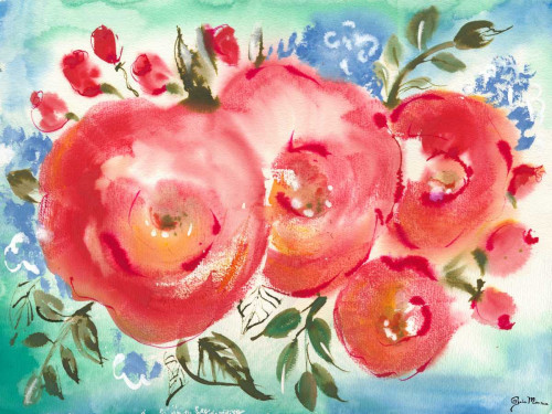 Bed of Roses I Poster Print - Julia Minasian