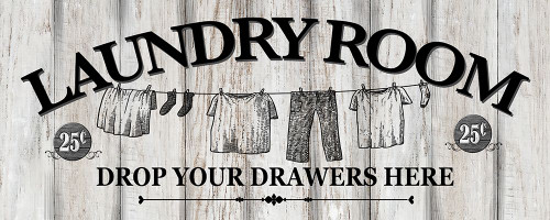 Laundry Room Sign Poster Print - Conrad Knutsen