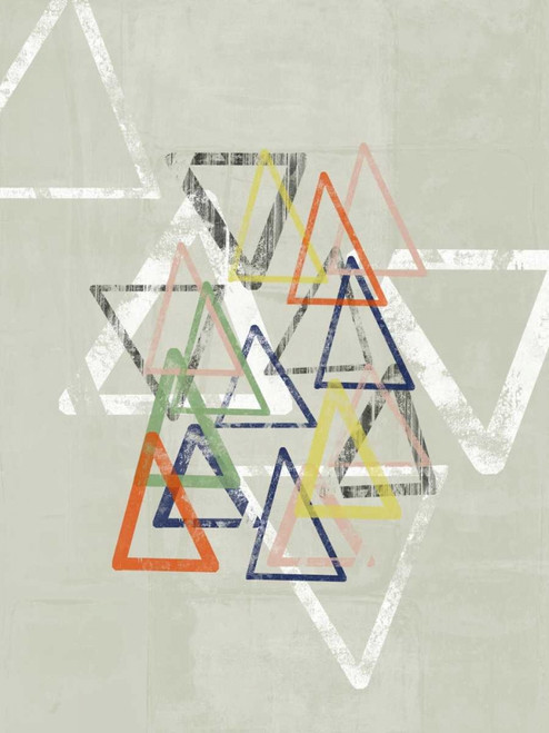 Stamped Triangles I Poster Print - Jennifer Goldberger