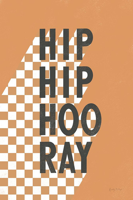 Hip Hip Hooray Checkered Poster Print - Becky Thorns