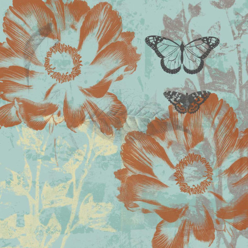 Teal Garden II Poster Print - Jennifer Goldberger