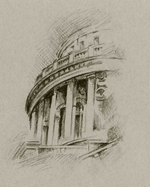Charcoal Architectural Study I Poster Print - Ethan Harper