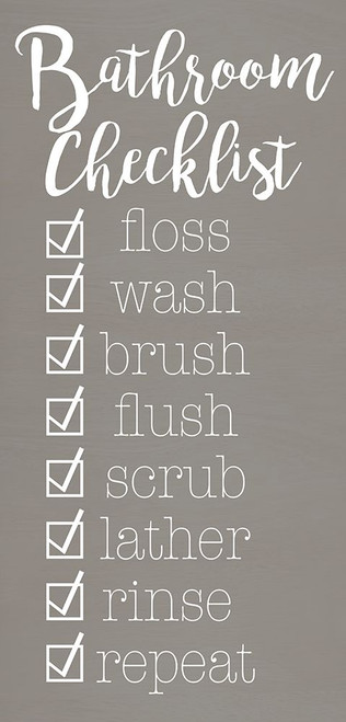 Bath Room Checklist Poster Print - Graphics Studio SD