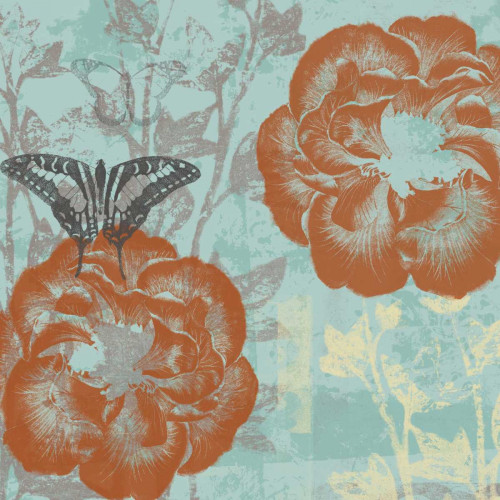 Teal Garden I Poster Print - Jennifer Goldberger