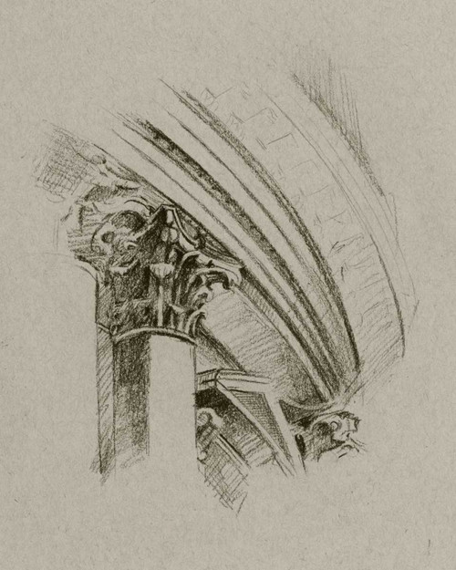 Charcoal Architectural Study III Poster Print - Ethan Harper