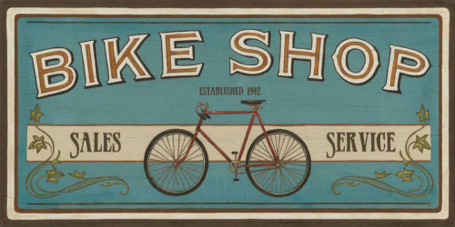 Bike Shop I Poster Print - June Erica Vess